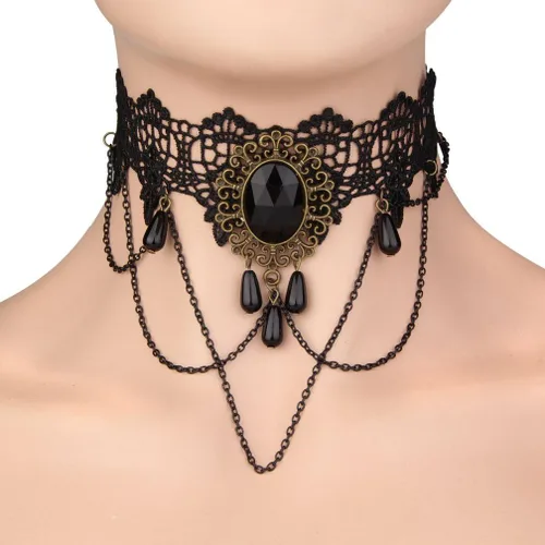 Vista 3 de IETANG Juego de máscaras venecianas de Mardi Gras para parejas con collar y pajarita