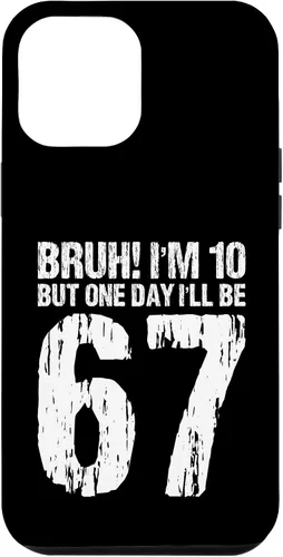 Vista 26 de Bruh I'm 10 But One-Day I'll Be 67 Retro 10th Birthday Kids Case for iPhone 17