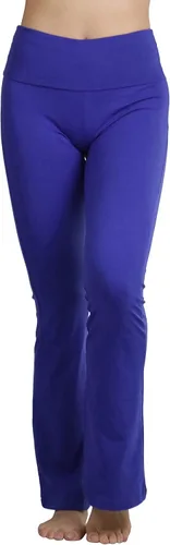 Vista 6 de ToBeInStyle Leggings de yoga acampanados para mujer, cómodos, de mezcla de algodón