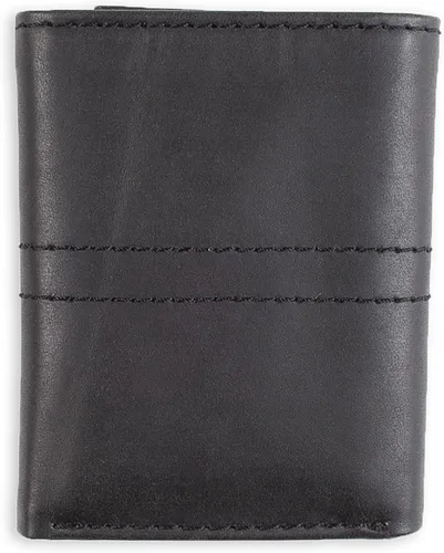 Vista 3 de Dickies Cartera triple de cuero para hombre Negro