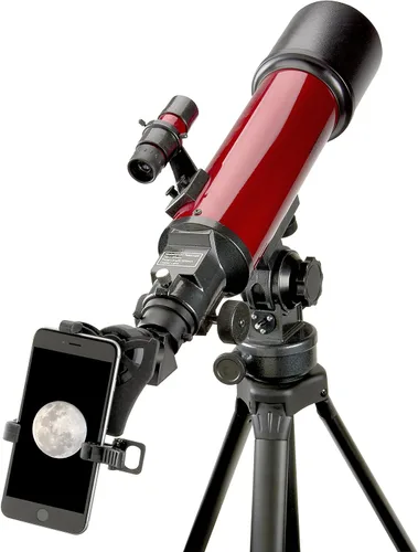 Vista 6 de Carson Red Planet - Telescopio refractor (25-2.205 x 3.150 in, RP-200), color rojo