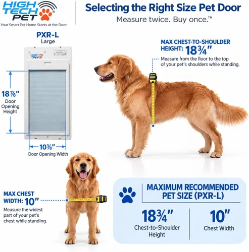 Vista 6 de Power Pet Smart - Puerta automática enrollable para perro, WiFi (grande, montaje en puerta)