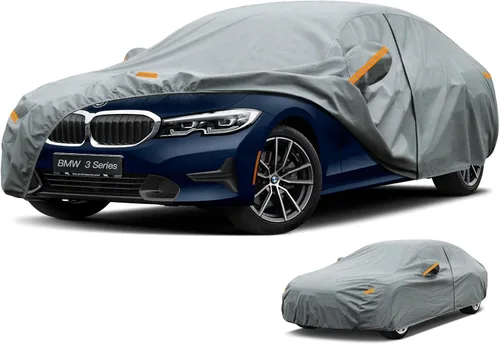 Vista 52 de Kayme Funda de Coche de Servicio Pesado Impermeable para Todo Tipo de Clima, Ajuste Personalizado para Tesla Model S, Cubierta Exterior Completa