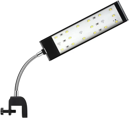 Vista 8 de DaToo Luz de acuario pequeña luz LED clip para pecera 1.5W con temporizador y atenuador, 1 año de garantía