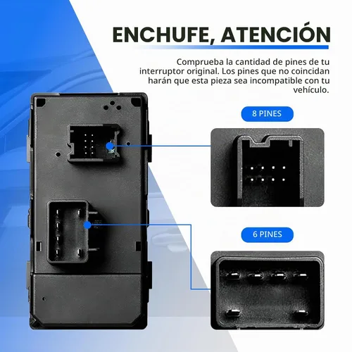 Vista 4 de Interruptor de elevalunas eléctrico conductor y 3 pasajeros Reemplazar 20945129 25877776