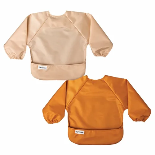 Vista 35 de Tiny Twinkle Babero de manga larga para bebés y niños pequeños Paquete de 2 baberos impermeables para comer, lavable a máquina y artículos