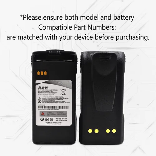 Vista 4 de Paquete de 2 baterías de iones de litio de 7.4 V 2600 mAh de repuesto para Motorola NNTN7335 NTN9858 NTN9815 NTN9815A NTN9851AR NTN9851B, compatible