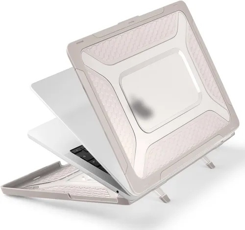 Vista 6 de Batianda HexArmor - Funda para MacBook Air de 15 pulgadas 2023-2026, gris X-caqui