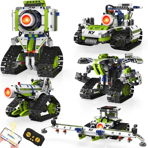Vista 11 de Kit de construcción de robot con aplicación/control remoto, regalos STEM para niños de 6 a 16 años, juguetes robóticos de codificación técnica
