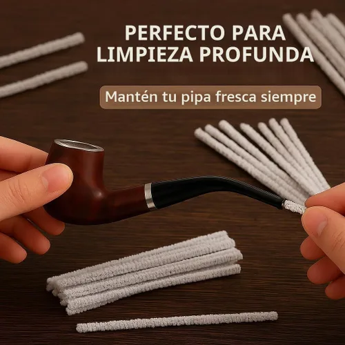 Vista 5 de Limpiadores de pipas para fumar, mezcla de varillas de algodón, boquilla de humo de tabaco, herramienta de limpieza conveniente