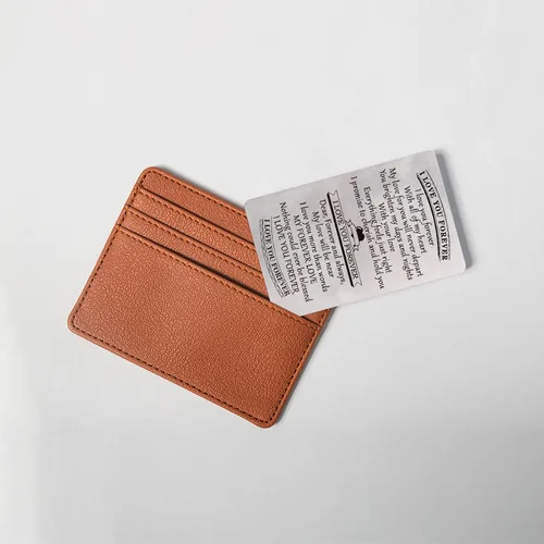 Vista 6 de Tarjeta de cartera, tarjeta de metal grabada para billetera (I LOVE YOU FOREVER), tarjeta de regalo de metal para él o ella, tarjeta de aniversario