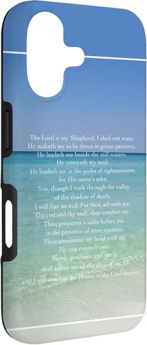 Vista 3 de Psalm 23 Beautiful Christian Beach - Funda para iPhone 17