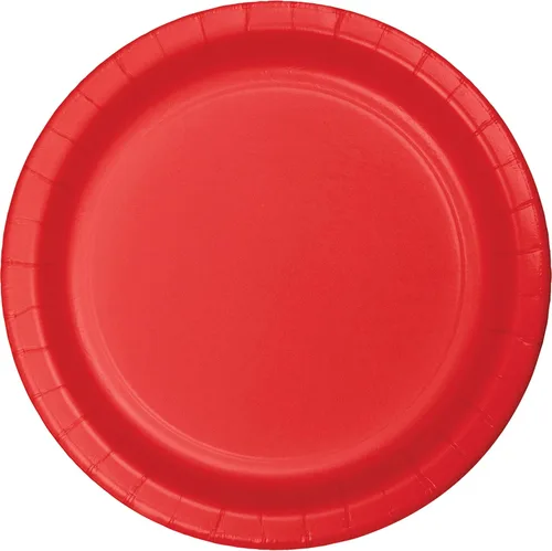 Vista 24 de Creative Converting 318915 - 24 platos de banquete de papel, 10 pulgadas, amatista