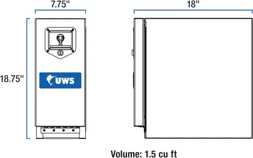Vista 2 de UWS EC20032 Caja de herramientas de aluminio de pared pesada de aluminio de 18 pulgadas con 5 cajones