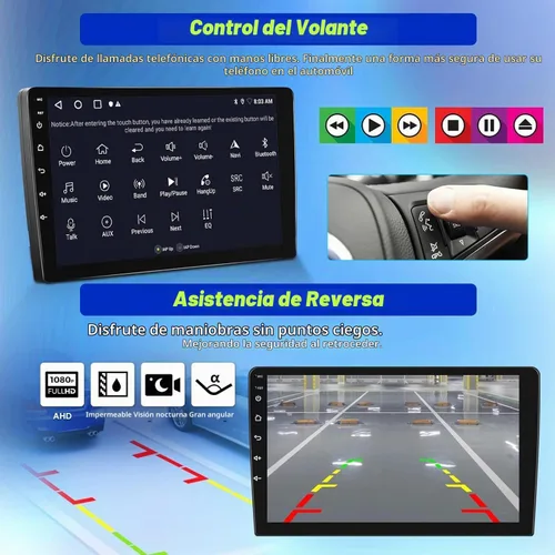 Vista 6 de Para Ford F150 2013-2014 Android 15 Estéreo de coche 9 pulgadas pantalla táctil 2G+64G con CarPlay inalámbrico Android Auto Mirror Link 26UI