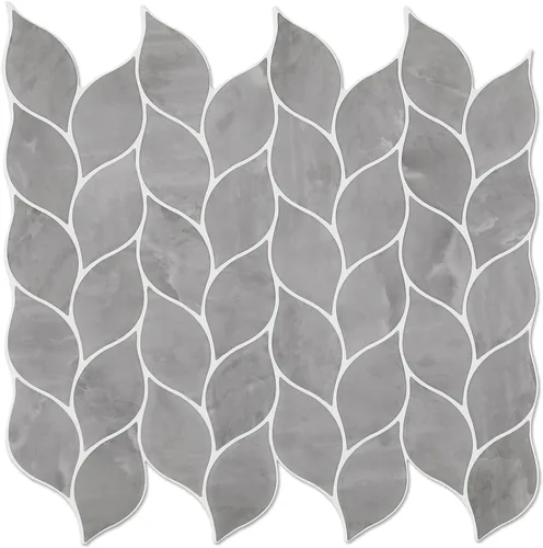 Vista 11 de Tilingview 10 piezas de azulejos de vinilo con diseño de hojas para despegar y pegar para salpicadero de cocina, azulejos autoadhesivos premium