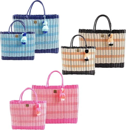 Vista 3 de Simply Southern Key Largo PVC Multi Color Woven Tote