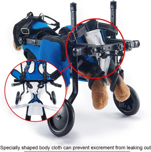 Vista 8 de Dog Wheelchair, for Back Legs, Pet/Doggie Doggy Adjustable Doggy Light Weight Dog&Cat&Pets, with Leg Brace and Hip Support, for Injured, Disabled