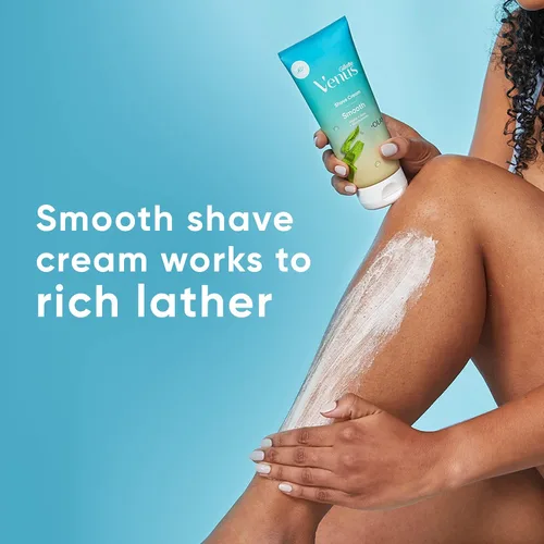 Vista 4 de Gillette Venus Smooth plus Olay Crema de afeitar para mujer, 3 unidades, 6 onzas
