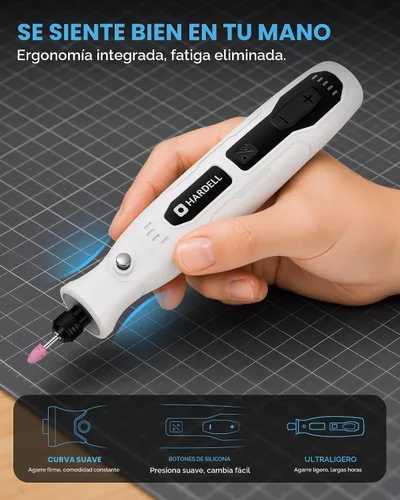 Vista 6 de HARDELL Kit de herramientas rotativas inalámbricas, kit de 5 velocidades