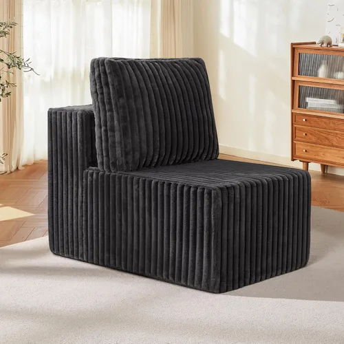 Vista 40 de Hobestluk Sofá seccional modular de sofá deshuesado de 105 pulgadas para 2-Gris
