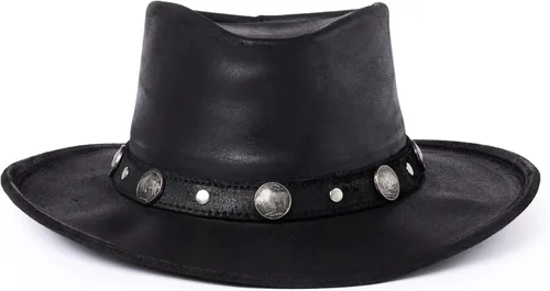 Vista 3 de Minnetonka Gorra unisex para hombre y mujer, de níquel búfalo Negro