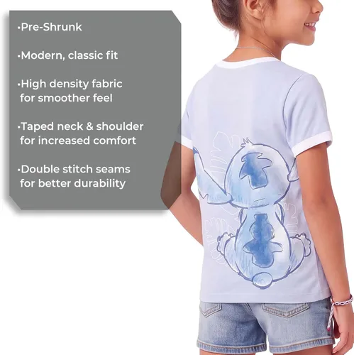 Vista 7 de Disney Camiseta Lilo & Stitch Ohana delantera y trasera para niña