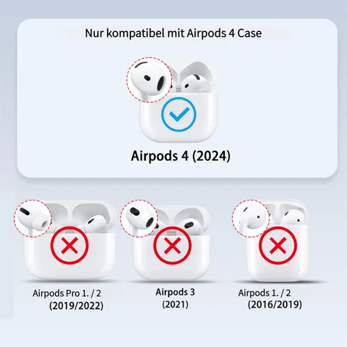 Vista 9 de Maxjoy Funda protectora para AirPods 4 2024, funda protectora para AirPods de 4ª generación con bloqueo automático, compatible con MagSafe Verde