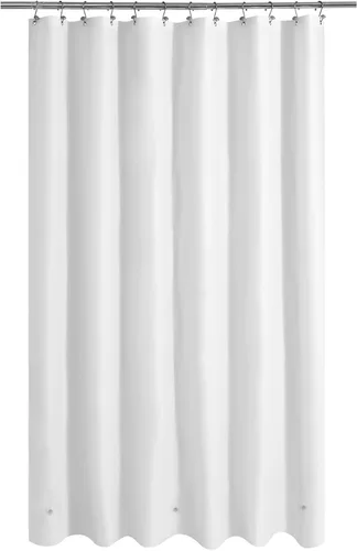 Vista 8 de Cortina de regadera para cabina de ducha 36x72, forro de cortina de regadera de plástico PEVA para baño, ligera e impermeable, 36 x 72, transparente