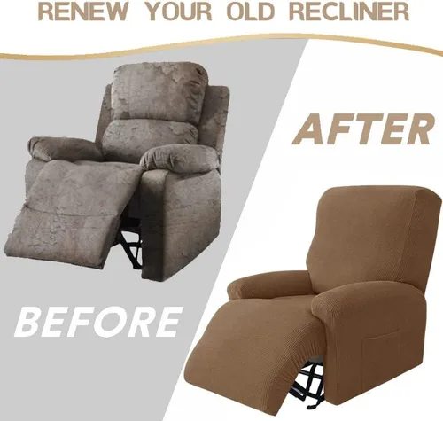 Vista 6 de Konsilsa Fundas para sofá reclinable de 1/2/3/4 plazas, funda elástica para sillón reclinable Lazy Boy, protector de sofá reclinable, funda