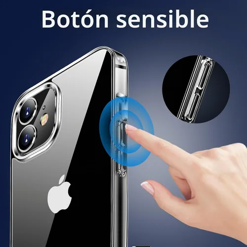Vista 6 de JJGoo Compatible con iPhone 12 y 12 Pro funda transparente, transparente a prueba de golpes, delgada, antiarañazos, carcasa protectora trasera