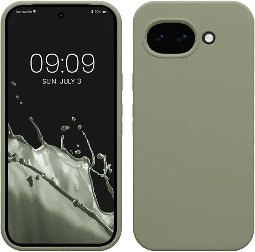 Vista 85 de kwmobile Funda Compatible con Google Pixel 6 Pro - Funda de teléfono de silicona TPU con acabado suave - Azul Arrecife