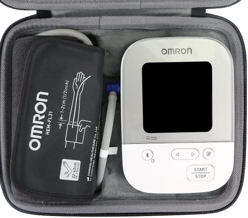 Vista 2 de co2CREA Estuche rígido para OMRON Silver M4 Monitor de presión arterial superior brazo brazalete BP5250 BP7250 HEM-7156 HEM-7155T, reemplazo