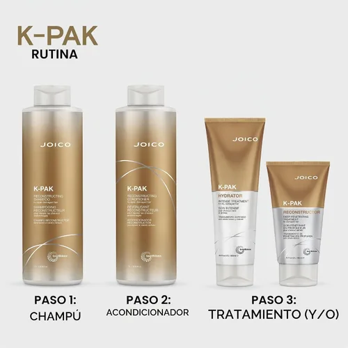 Vista 6 de Joico K-PAK Daily Reconstructing Conditioner For Damaged Hair Restore Shine Smooth & Detangle Eliminate Static With Keratin & Guajava