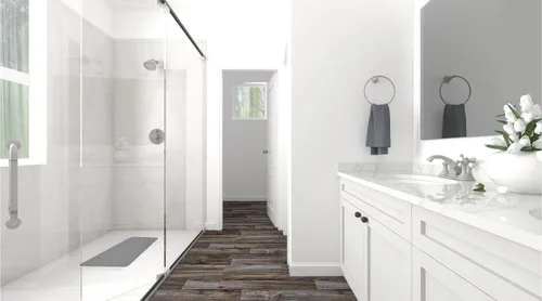 Vista 5 de Kahuna Grip™ Alfombrilla antideslizante para baño y ducha - Gris (14x27)