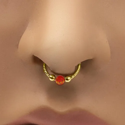 Vista 17 de Fake Opal Septum Rings