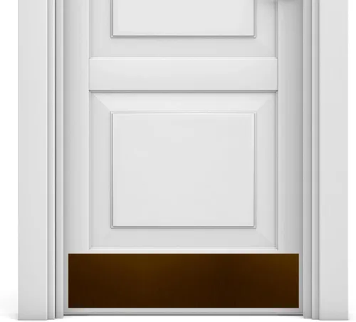 Vista 9 de Deck The Door - Placa protectora para puertas - Acento elegante y protección duradera - Aluminio anodizado - Incluye autoadhesivo fácil - 6x28
