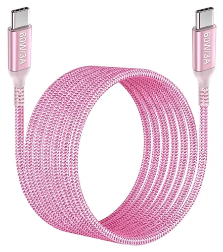 Vista 18 de Cable USB-C a USB-C de 6 pies [2 unidades], Awnuwuy 60W tipo C a tipo C cable de carga rápida para iPhone 15/15 Plus, iPad Pro 3rd, iPad Air 4th