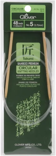 Vista 9 de Agujas de tejer circulares de bambú Takumi, 48 pulgadas tamaño 0