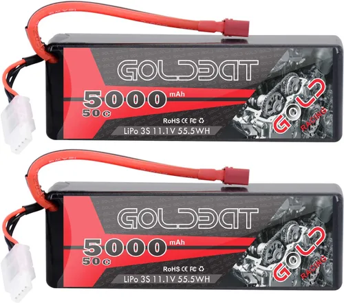Vista 8 de GOLDBAT 11.1V 5000mAh 3S 50C LiPo RC Batería Hard Case Pack con T Conector para Emaxx Axial RC Coche Camión Buggy Vehículo