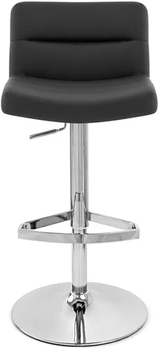 Vista 4 de Zuri Muebles enrejado ajustable altura giratoria taburete de bar sin brazos con base cromada - negro