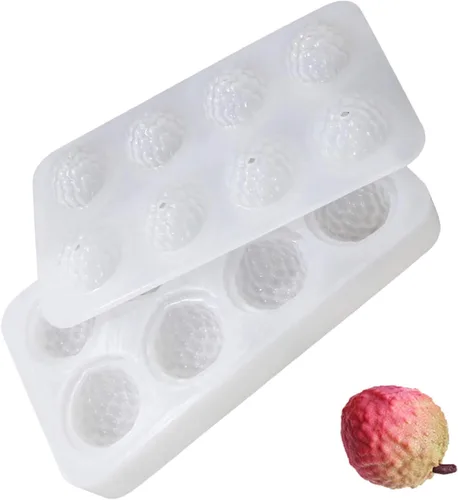 Vista 3 de OCPO KITCHEN Molde de silicona para litchi 3D para hornear pasteles de mousse, dulces, chocolate, trufas, pasteles, cupcakes, pudín de frutas