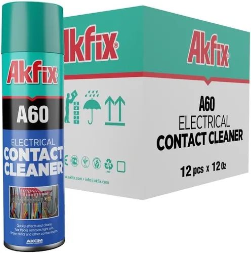 Vista 7 de Akfix Spray limpiador de contacto eléctrico A60 (2 x 12 oz.) – Limpiador de contacto electrónico, limpiador en seco para fundente y otros