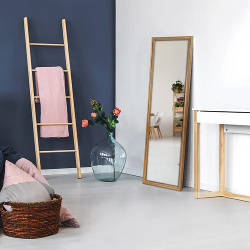 Vista 5 de Edenseelake Paquete de 2 espejos de pared de longitud completa de 14 x 48 pulgadas, espejo sobre puerta para dormitorio, sala de estar, dorado