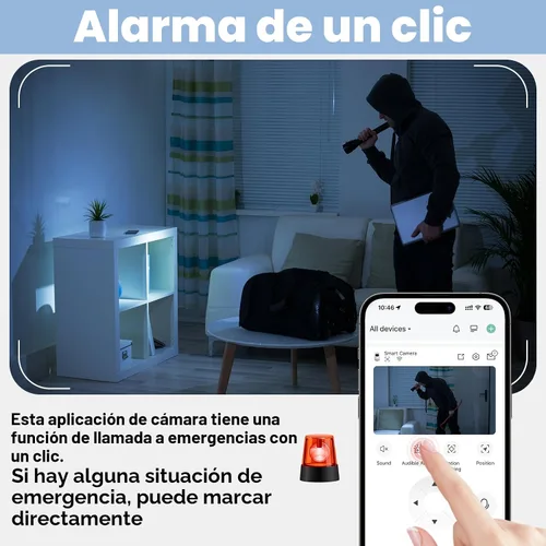 Vista 3 de Cámara de seguridad oneware con cable, cámaras inalámbricas 2.4G/5G para interior y exterior para seguridad del hogar con sensor de movimiento