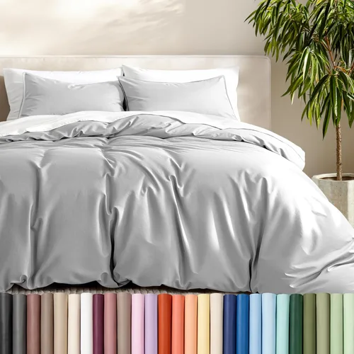 Vista 55 de Bare Home - Funda de edredón de ropa de cama extra larga - Colección premium de 1800 hilos súper suave - Funda de edredón ligera y fresca - Ropa