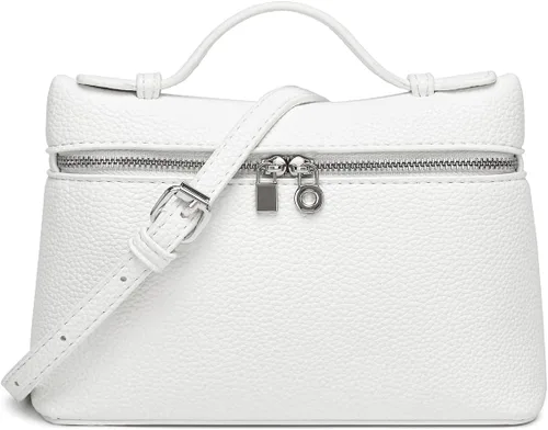 Vista 17 de Afashor Bolsos con asa superior de moda para mujer, bolso de hombro de cuero suave