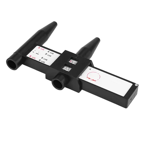 Vista 5 de Herramienta de medición de patrón de pernos de llanta,Herramienta de medición deslizante PCD Regla 4 5 6 8 Lug