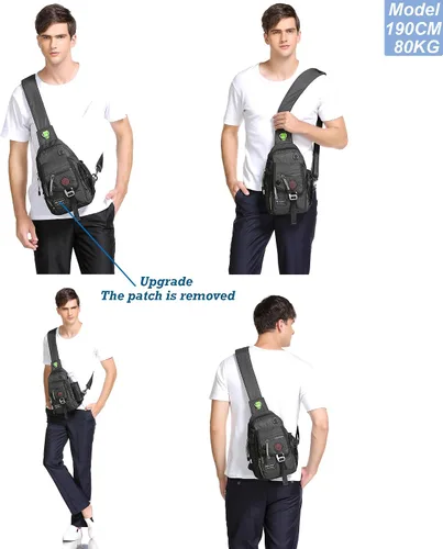 Vista 7 de Mochila Nicgid Sling bag crossbody bolsas para tablet ipad al aire libre, senderismo