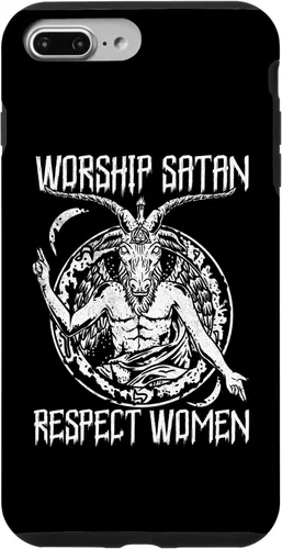 Vista 12 de Worship Satan Respect Women I Satanic Goat Head Case for iPhone 16